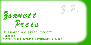 zsanett preis business card